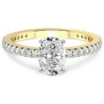 thumbnail image 3 of 2 Carat IGI Certified Oval Shape Lab Grown Diamond Engagement Ring | 14K Yellow Gold | Zoey Six Prong Eternity Lab Diamond Ring | FG-VS1-VS2 Quality Friendly Diamonds, 3 of 5