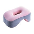 thumbnail image 4 of Almohada para descansar la siesta en la oficina, almohada facial para la siesta, almohada portátil para dormir en el escritorio Gris claro y rosa, 4 of 9