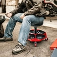 thumbnail image 2 of GVN 330 LBS Capacity Pneumatic Rolling Mechanic Stool with Padded Seat-Red, 2 of 10