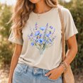 thumbnail image 4 of Jollimate Blue Watercolor Floral T-Shirt, Wildflowers Shirt, Ladies Gift Shirt, Gift For Her, 4 of 6