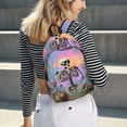 thumbnail image 5 of Bingfone Sky Sunflower Skull Print Canvas College Laptop Backpack, Large Capacity Lightweight College Bookbag Casual Daypack-Medium, 5 of 5