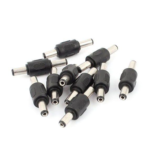 10Pcs 2.1 x 5.5mm Male to Male DC Power Jack Adapter Connector For CCTV Camera
