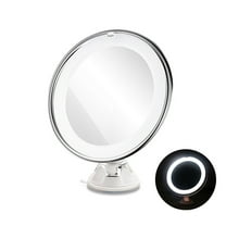 MLINS  8 Inch Magnification Makeup Mirror Magnified Table Portable Files White