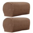 thumbnail image 1 of Cushion 2Pcs Sofa Arm Protector Anti-Slip High Elastic Polyester Simple to Install Armrest Covers Household Supplies Black, 1 of 4