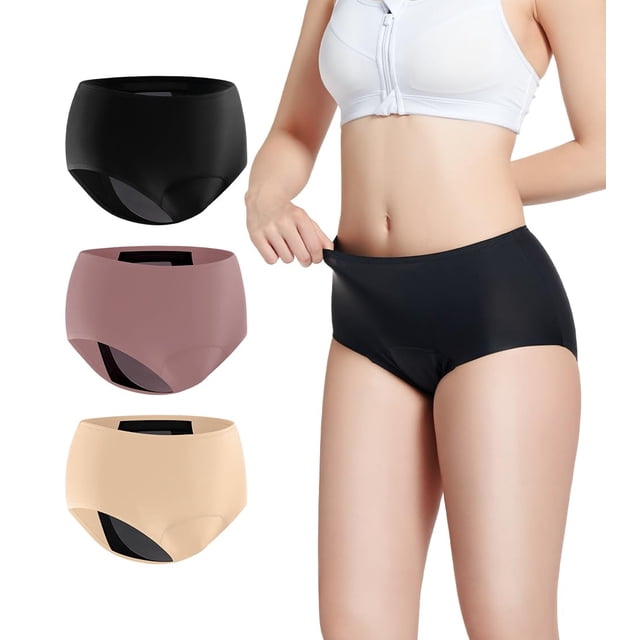 Ropa interior para incontinencia CARER, lavable, absorbente, 150 ml, paquete de 3