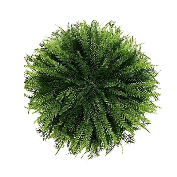 Summercome 2 Pcs Norfolk Pine Placemats, 15 Inch Faux Cedar Greenery Placemats Christmas Placemats, Large Placemats Round Artificial Xmas Place Mats Table Decoration for Party Dining Faux Cedar Placem