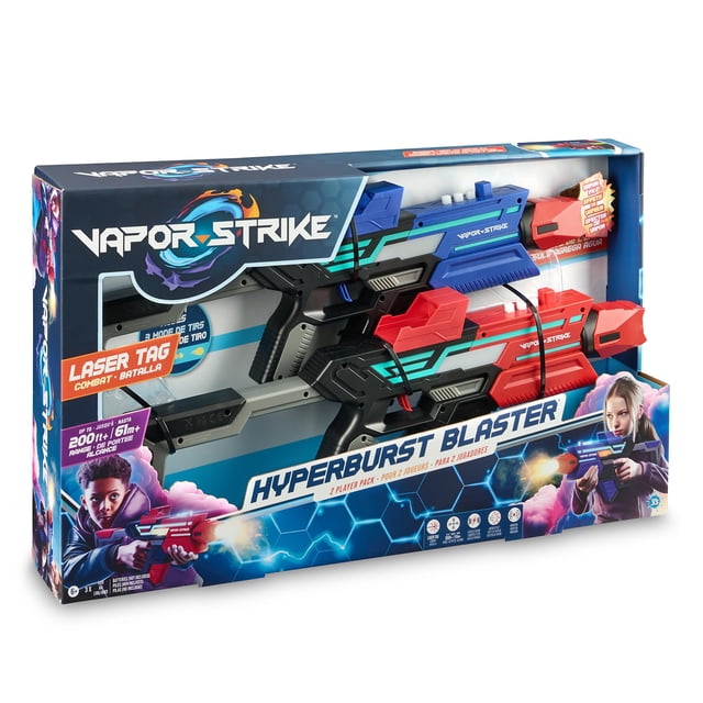 Paquete Laser Tag Vapor Strike Hyperburst Blasters para 2 jugadores