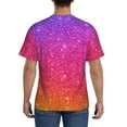 thumbnail image 3 of Bixox Men's Holiday Shiny Printed Short Sleeve Skinny Athletic T-Shirt, 3 of 6