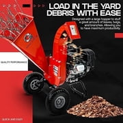 Great Circle 3 in. Gas Wood Chipper 7HP 4-Stroke OHV Engine, Powerful & Efficient Performance