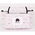 thumbnail image 1 of Bolsa organizadora universal de nailon JanHm para cochecito de bebé gran capacidad flor rosa, 1 of 5