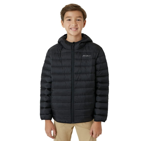Eddie Bauer Kids CirrusLite Down-Fill Girls & Boys' Outerwear Jackets & Coats, Black, XX-Small