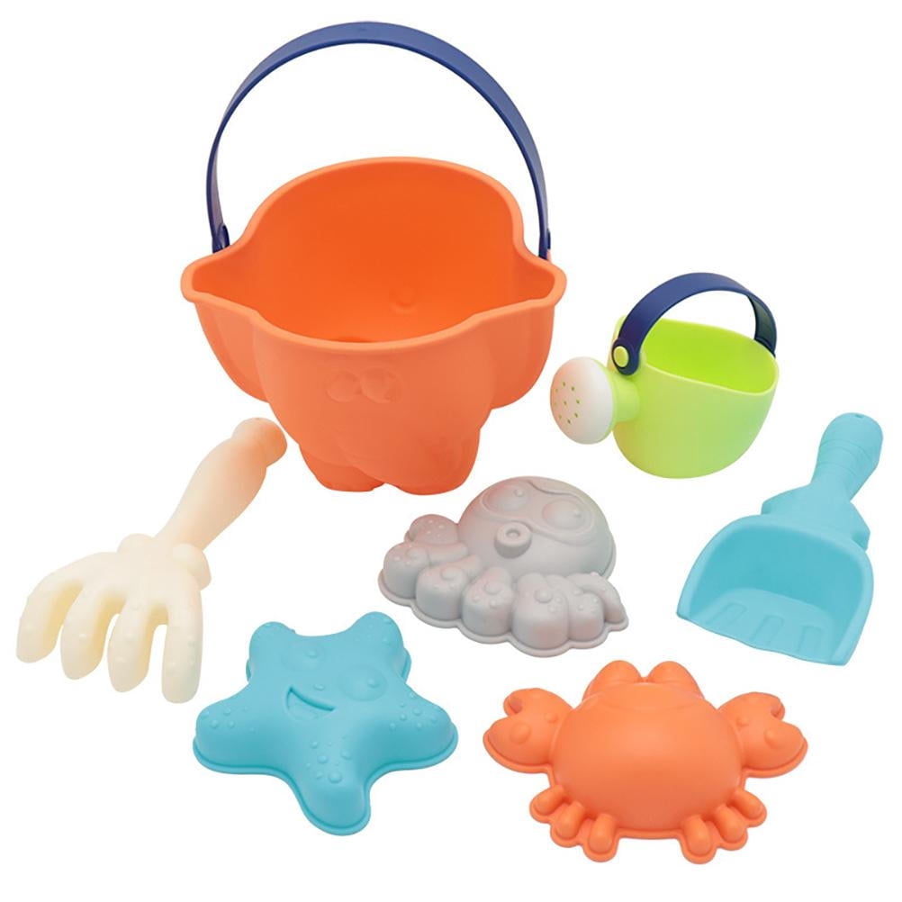 7 Piece Beach Toy Bath Toy Sand Play Toy Set Watering Can Water Toy for Children Baby