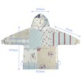thumbnail image 7 of Pioneer Flower Floral Print Pattern Blanket Hoodies for Kids 6-13YR Oversize Wearable Blanket Hoodies for Boys Girls Teens, 7 of 7