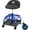 Blue Stool With Blue Casters, variant on Rolling Shop Stool with Wheels, Garage Work Mechanic Stool with Backrest, Roller Mechanic Chair, Adjustable Height, 360? Swivel, Tool Tray Storage, 330 LBS Capacity, Heavy Duty, Black