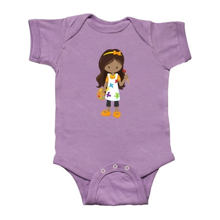 

Inktastic African American Girl Painter Paint Artist Gift Baby Girl Bodysuit