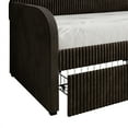 thumbnail image 5 of Castle Place Corduroy Luxe Twin Daybed with 2 Storage Drawers, Brown, 5 of 8
