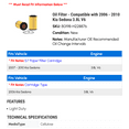 thumbnail image 2 of Oil Filter - Compatible with 2006 - 2010 Kia Sedona 3.8L V6 2007 2008 2009, 2 of 2