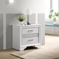 thumbnail image 2 of Miranda 3-drawer Nightstand Bedside Table White, 2 of 12