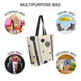 thumbnail image 7 of FORMRS Womens Canvas Tote Bag with Zipper Inner Pocket Shoulder Handbag, Stripes Pattern, 7 of 7