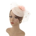 thumbnail image 2 of Fascinators Sombrero Hilo Disfraz Flor Diadema para Boda Banquete Cosplay champán BLESIY sombrero tocado, 2 of 6