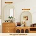 thumbnail image 6 of Lumora 36"x24.2" Arched Bathroom Mirror Vanity Wall-Mounted Mirror, Gold, 6 of 7