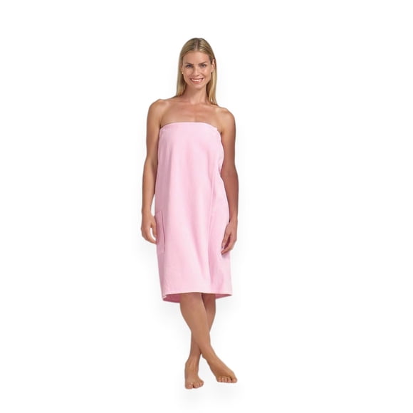 Toalla Boca Terry para mujer, 100% algodón, color rosa M/L