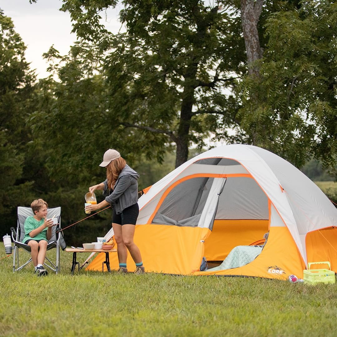 CORE 10' x 9' 6 Person Dome Camping Tent, 14lbs