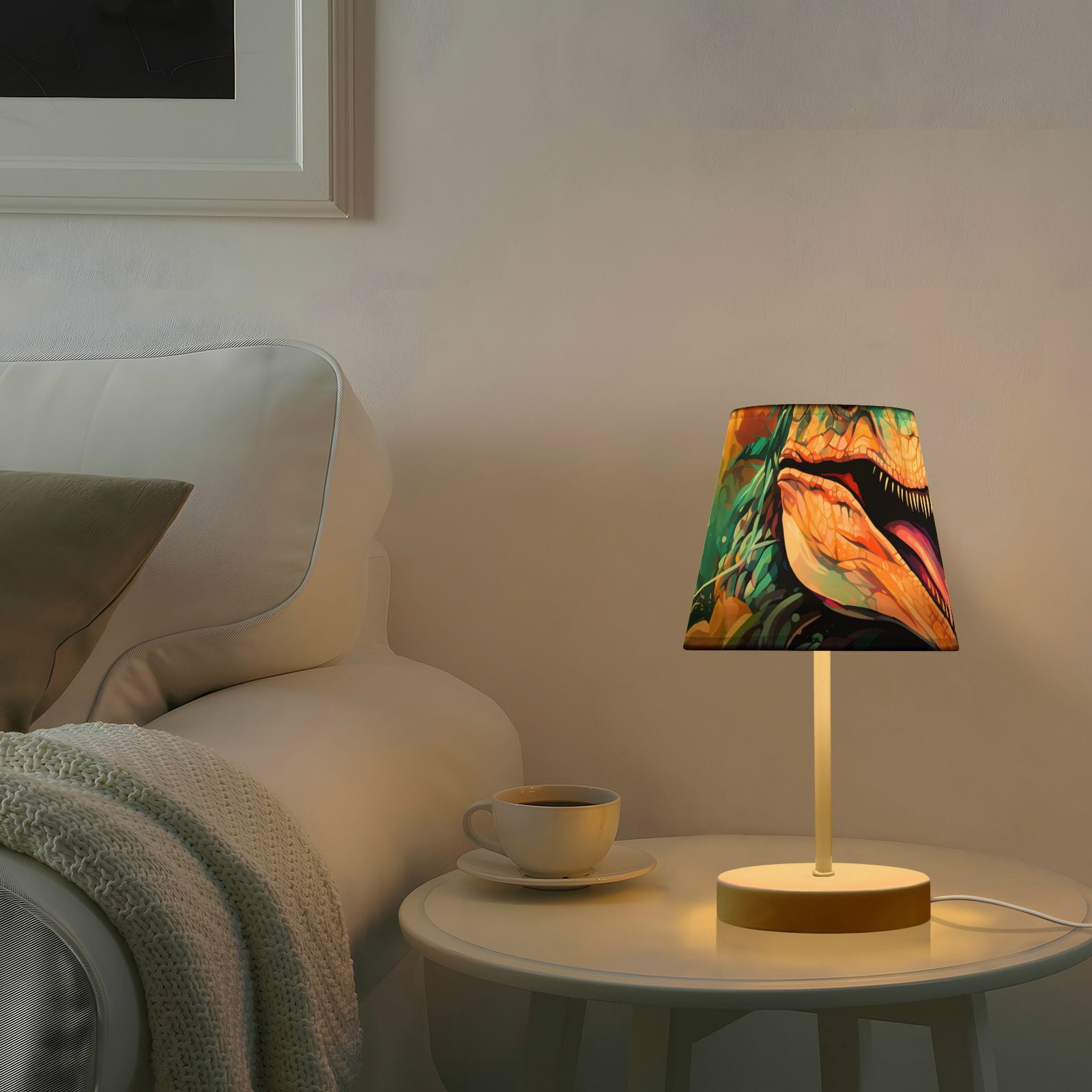 Dinosaur Colorful LED Desk Lamp Table Lamp USB Bedside Nightstand Small Lamp for Bedroom Living Room Kids Room