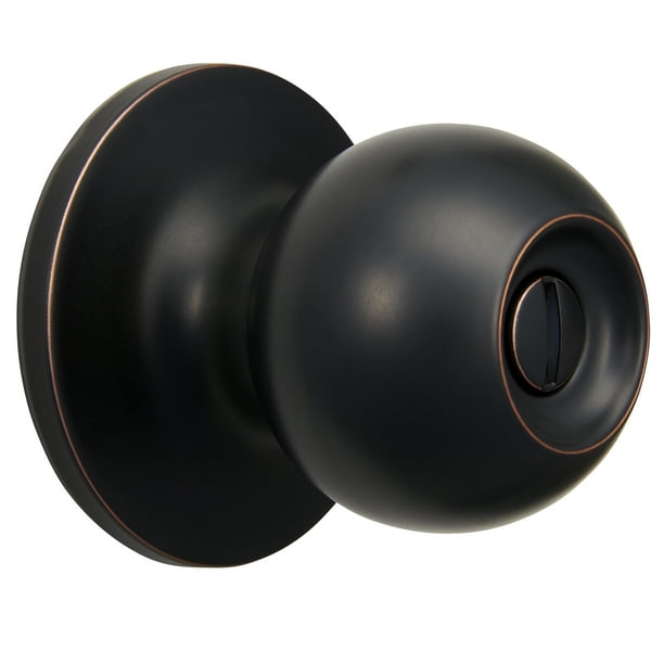 Hyper Tough Privacy Bed/Bath Doorknob, Ball, OilRubbed Bronze Finish