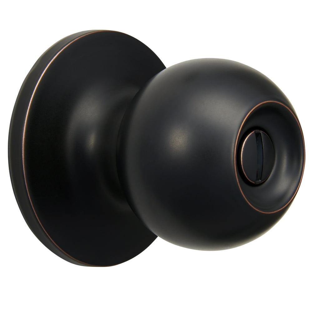 Hyper Tough Privacy Bed/Bath Doorknob, Ball, OilRubbed Bronze Finish