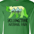 thumbnail image 4 of Inktastic Yellowstone National Park- Mountains and Bear Shape Long Sleeve T-Shirt, 4 of 5