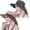 Pink & Grey, variant on 2 Pack Womens Ponytail Sun Hat UV Protection Bucket Hats Foldable Wide Brim Summer Boonie Beach Cap Fishing Hiking…