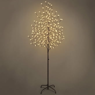 CAPHAUS 6ft Artificial Pre-lit Cherry Blossom Tree w/Bendable Branches ...