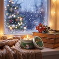 thumbnail image 5 of Tyidzon Christmas Scented Candle 2.4" Tin Scented with Dried Petals, Natural Soy Wax Aromatherapy Jar for Holiday Party Decor, Festive Home Gift, 5 of 6