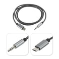 thumbnail image 2 of Cable Adaptador USB C a 3,5mm macho Unique Bargains 3.3 pies gris, 2 of 4