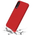 thumbnail image 4 of Samsung Galaxy A50 Phone Case Slim Hybrid Armor Grip Shockproof Impact [Shock Absorption] Rubber Dual Layer Rugged Protective Hard PC Bumper Frame & Soft TPU Red Cover for Samsung Galaxy A50 [A505], 4 of 5
