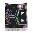 thumbnail image 6 of Lsque Geometry Dash Pattern Women's Traditional Scarf Wrap Tassel Shawl Fringes Neck Head Shawl Retro Scarf, 6 of 8