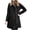 Black-Coat, variant on Qetyuw Trench Coat for Women Wool Blend Full Zip Up Peacoat Oversized Long Sleeve Casual Jacket Outwear