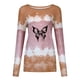 thumbnail image 4 of Blusa casual de manga larga con cuello redondo para mujer Tops estampados de Halloween Fridja  fjkfkj765, 4 of 4