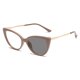 thumbnail image 1 of Gafas de sol retro con forma de ojo de gato, montura de metal, nuevas, con espejo plano, fotocromáticas, antiluz azul, para fotografía callejera, para mujer, con ojos de moda, 1 of 6
