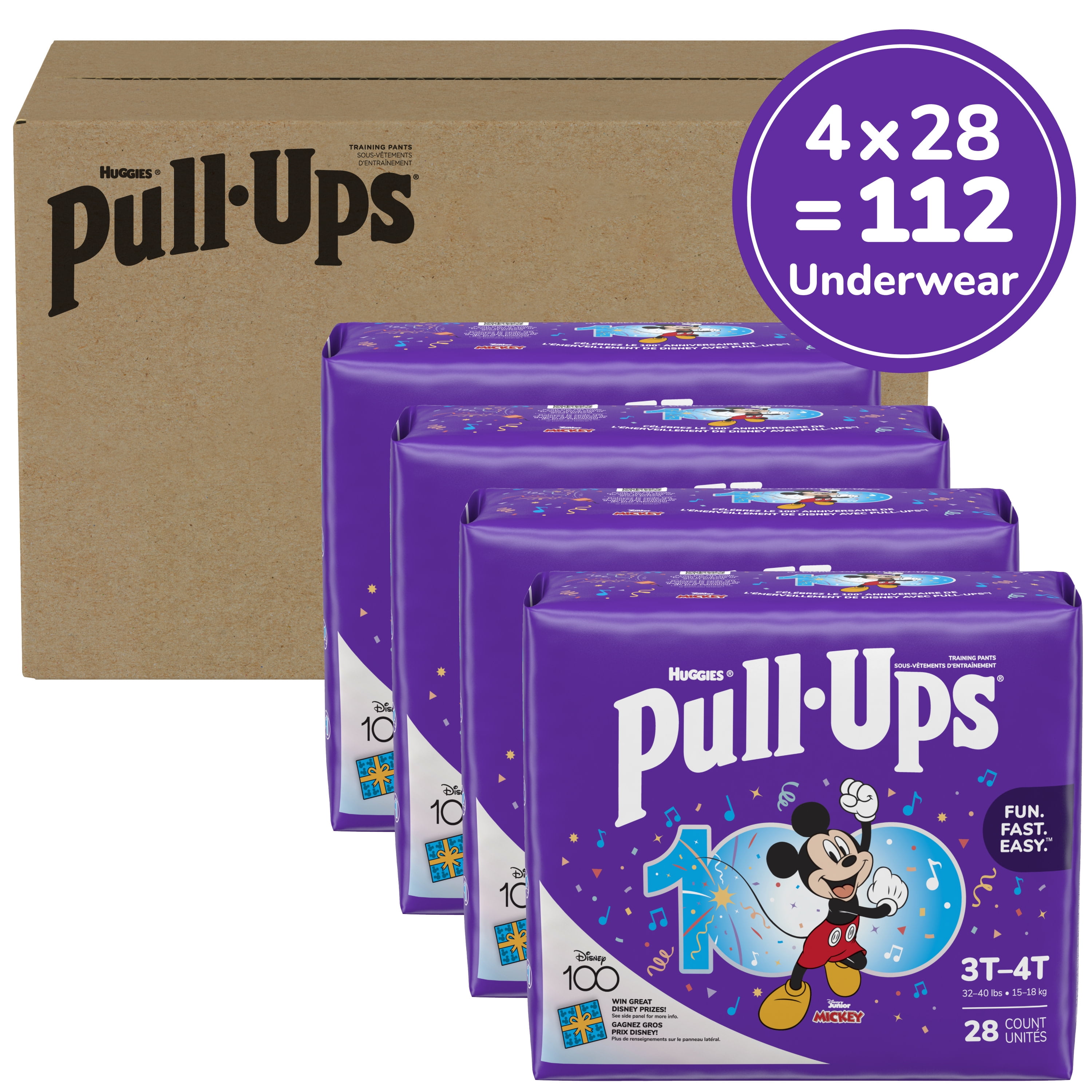 Pull-Ups Boys' Potty Training Pants, 3T-4T, 112 Count (Select for More Options)