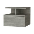 thumbnail image 3 of Bedroom Concrete Gray Nightstand With 2 Shelf And Considerable Drawer Generous For Daily Needs, 3 of 3