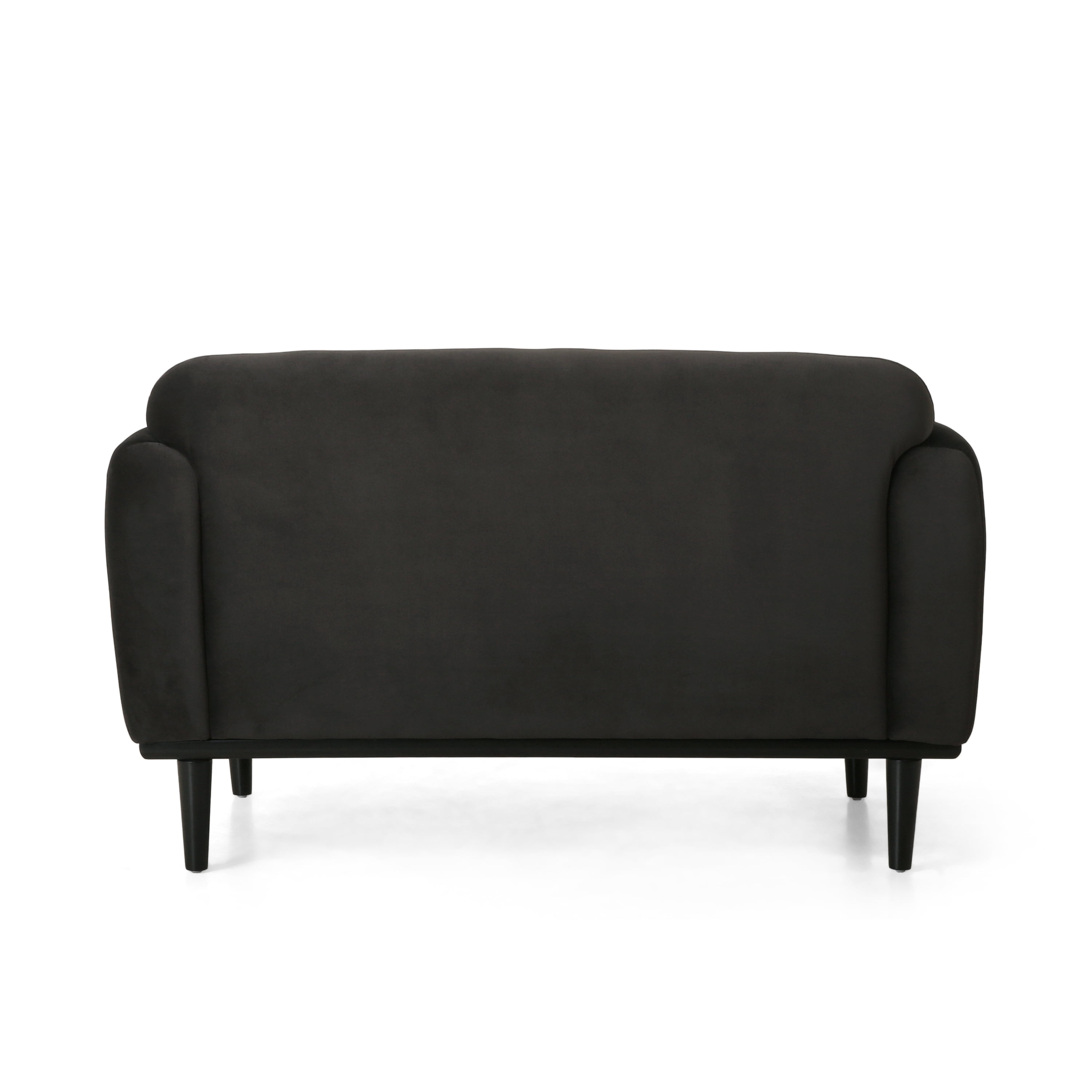 Euroco 50" Small Loveseat Sofa Couch, Boucle Upholstered 2-Seater Love Seats for Apartment, Bedroom,Small Space,Dark Gray