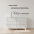thumbnail image 2 of Plank+Beam Solid Wood Scandinavian 6-Drawer Dresser, White, 2 of 10