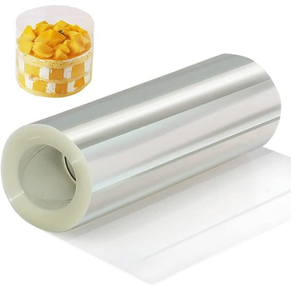 LQQBOX Cake Collars 6 x 393.7inch Transparent Acetate Sheets Rolls for Baking Surrounding Edge Decorating