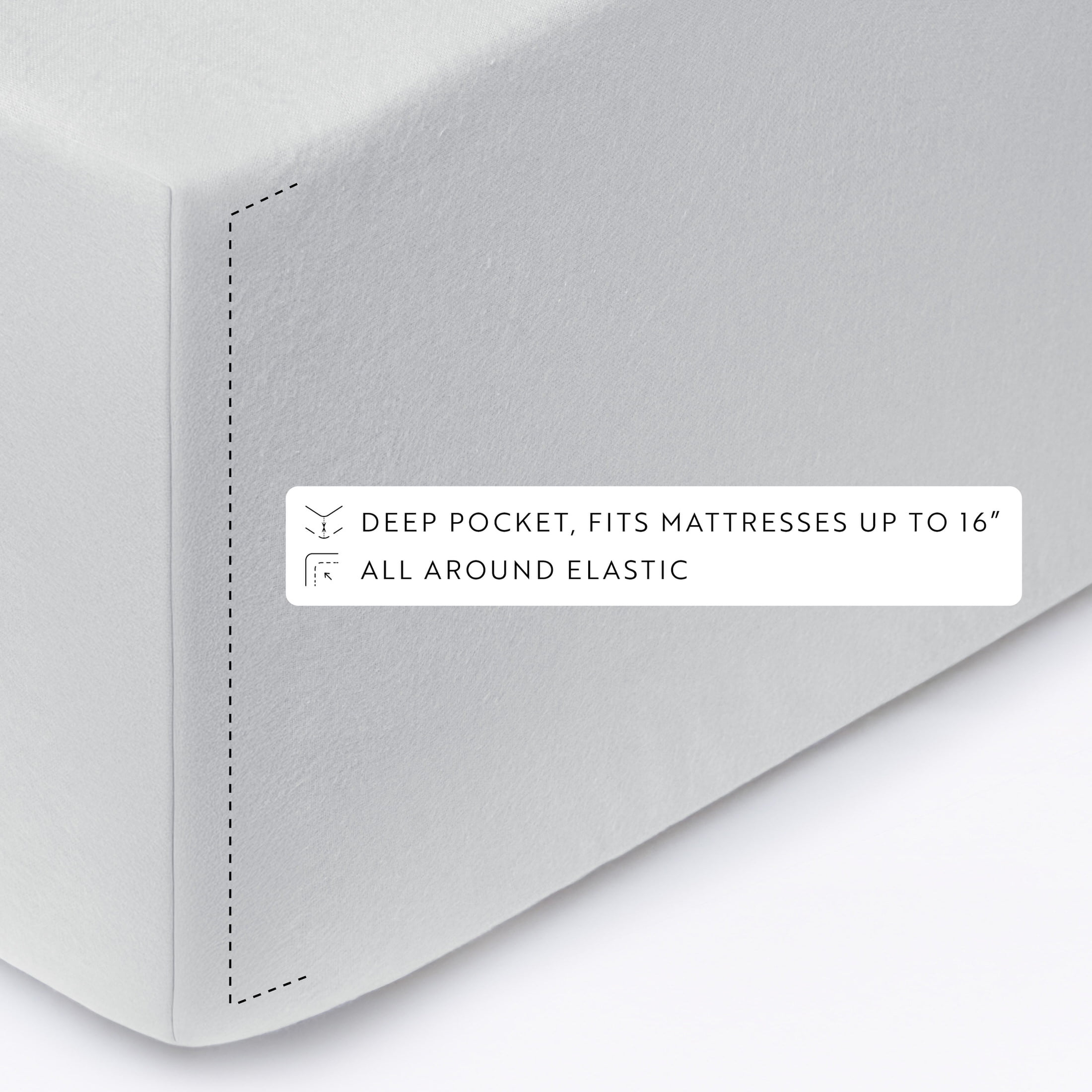 Light Gray 4 Piece 100% Cotton Flannel Deep Pocket Sheet Set, Full, by Noble Linens