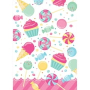 Party Central Club Pack of 96 Pink and Blue Candy World Rectangular Party Treat Bags 9"