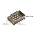 thumbnail image 3 of Stainless Steel Soap Holder with Sponge Hanger | Wall Mount Double Drain Soap Dish & Organizer | Space Saving Bathroom Sink & Shower Accessory | 1-Piece, 3 of 6