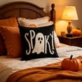 thumbnail image 4 of Sahpxhe Halloween Ghost Throw Pillow Covers,17.72x17.72in Spooky Printed Polyester Cushion Case for Sofa Living Room Holiday Decor Multicolor-C, 4 of 6
