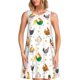 thumbnail image 1 of Balery Funny Chicken Vestidos de verano para mujer con estampado: vestido holgado sin mangas, vestido playero informal y cómodo para días calurosos., 1 of 7